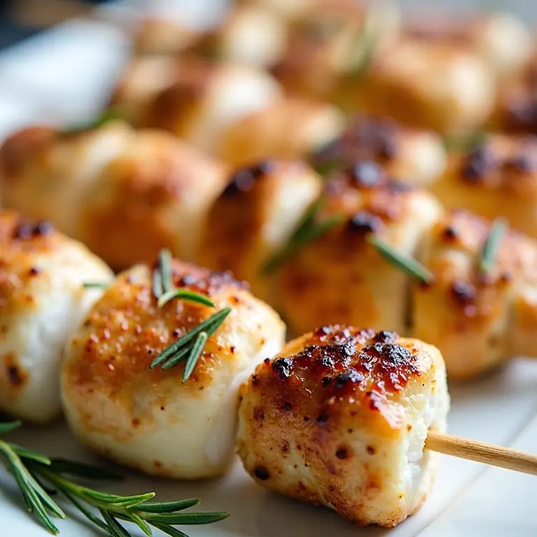 spiedini pollo marshmallow